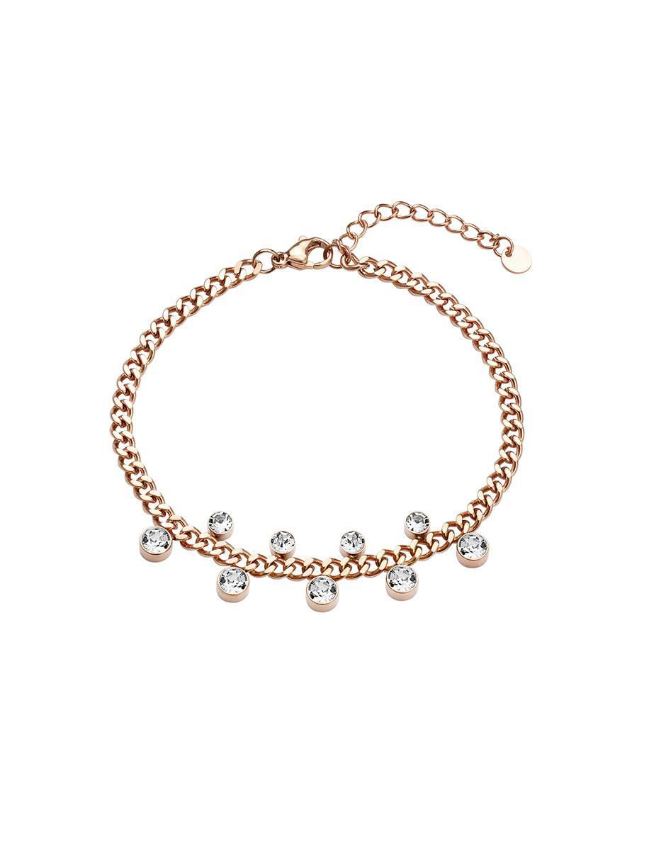 Pulsera de oro rosa acabado brillante Pulsera de oro rosa acabado brillante