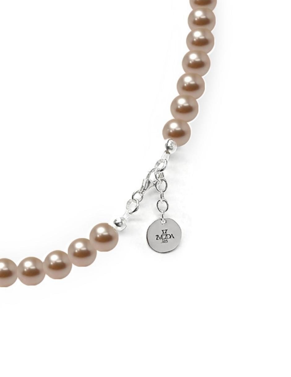 Aretes y collar redondo Pearls p 925 cristal 6