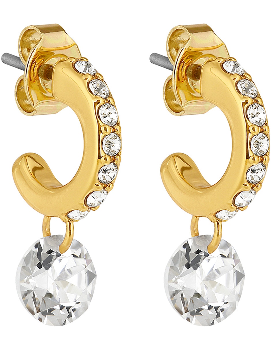 Arracadas Gold Collection con acabado brillante cristal 2