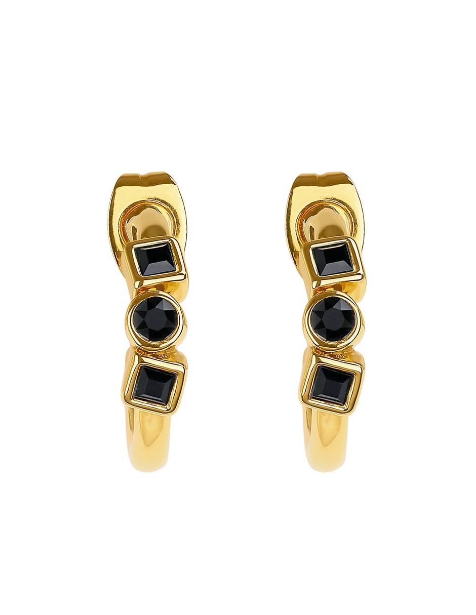 Arracadas Gold Collection con acabado brillante cristal 1