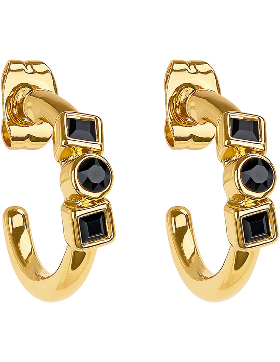 Arracadas Gold Collection con acabado brillante cristal 2