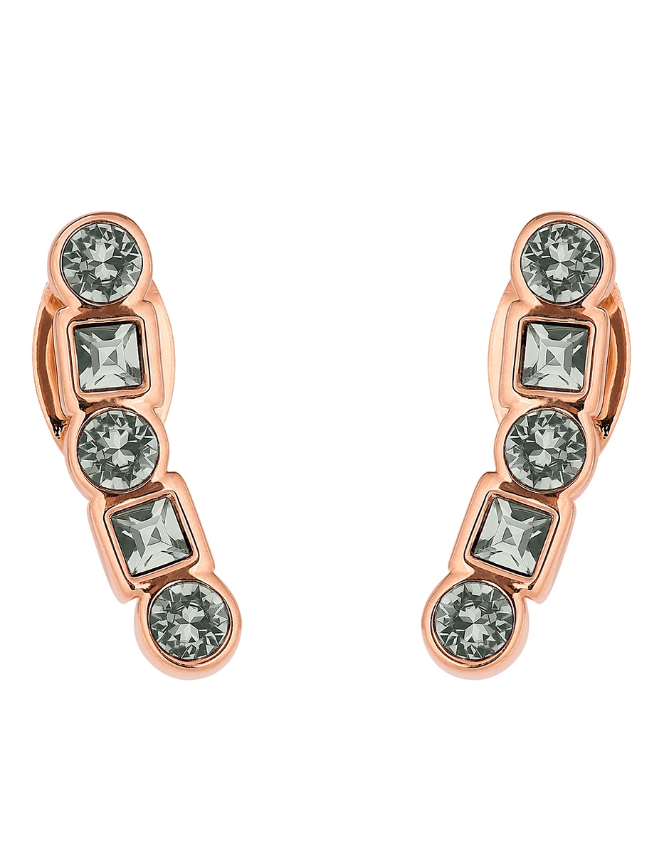 Broqueles Rose Gold Collection con acabado brillante cristal Broqueles Rose Gold Collection con acabado brillante cristal