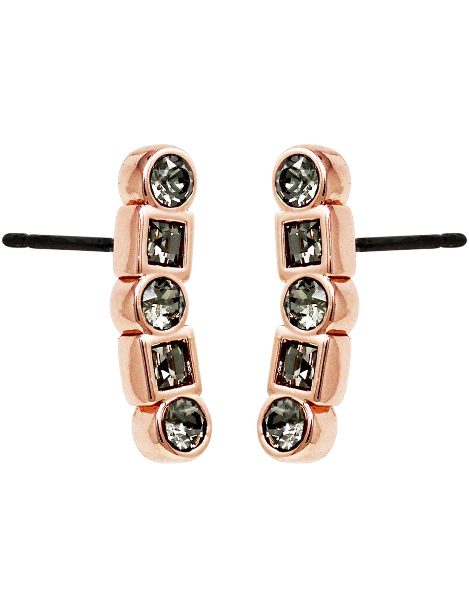 Broqueles Rose Gold Collection con acabado brillante cristal 2