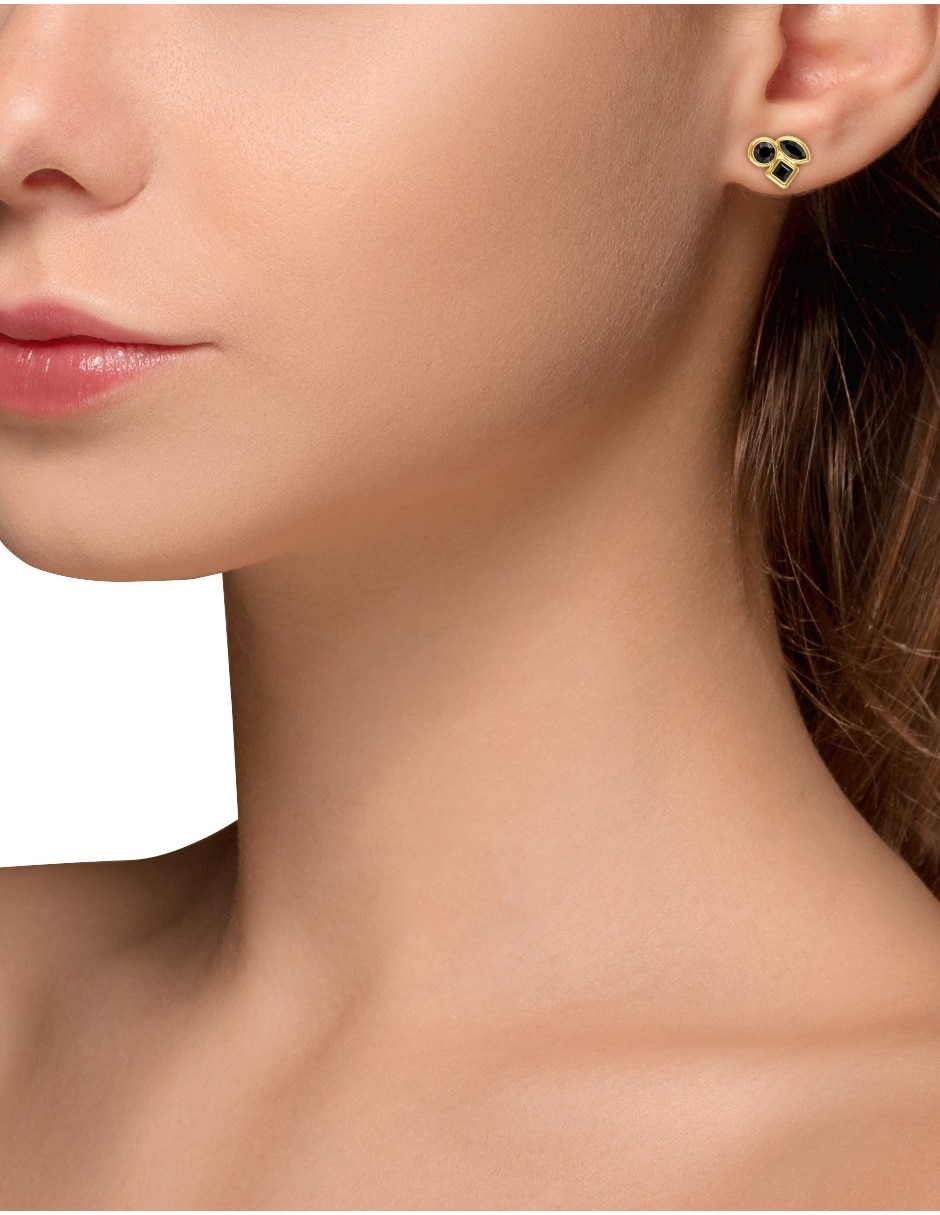 Broqueles Gold Collection con acabado brillante cristal 3