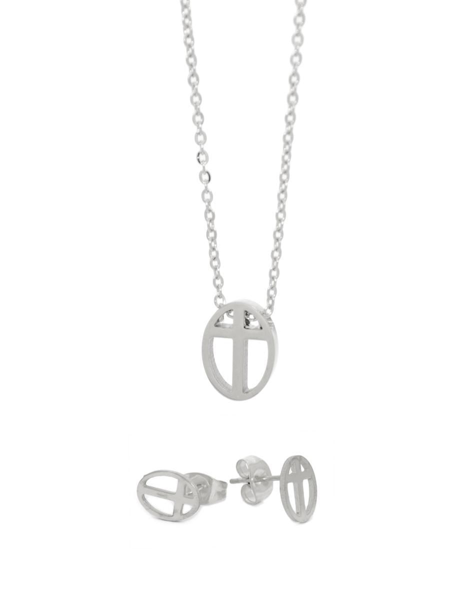 Aretes, collar y pulsera NK Steel 2