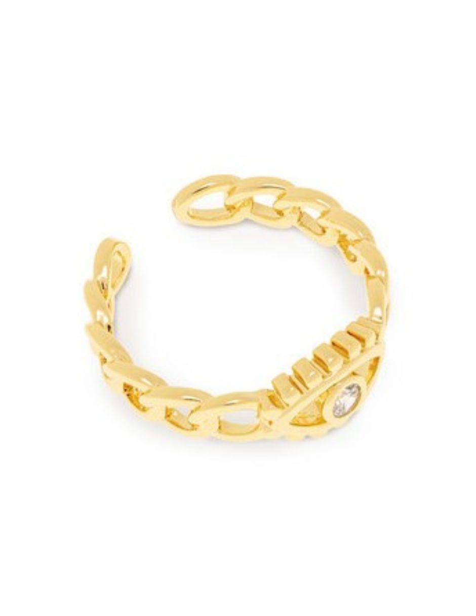 Anillo con gema zirconia baño de rodio Anillo con gema zirconia baño de rodio