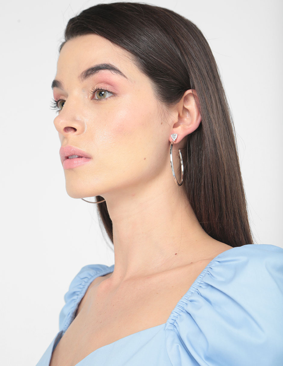 Aretes de aro redondos Kendra Scott con acabado brillante zirconia