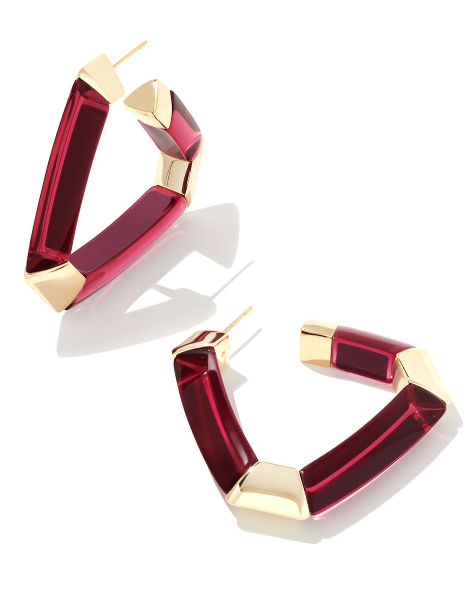 Aretes de aro Kendra Scott 14 K con acabado brillante