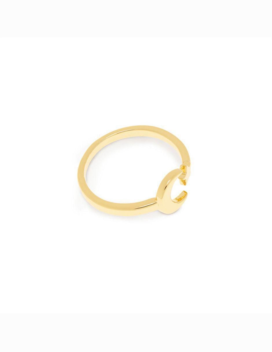 Anillo de luna zirconia baño de oro Anillo de luna zirconia baño de oro