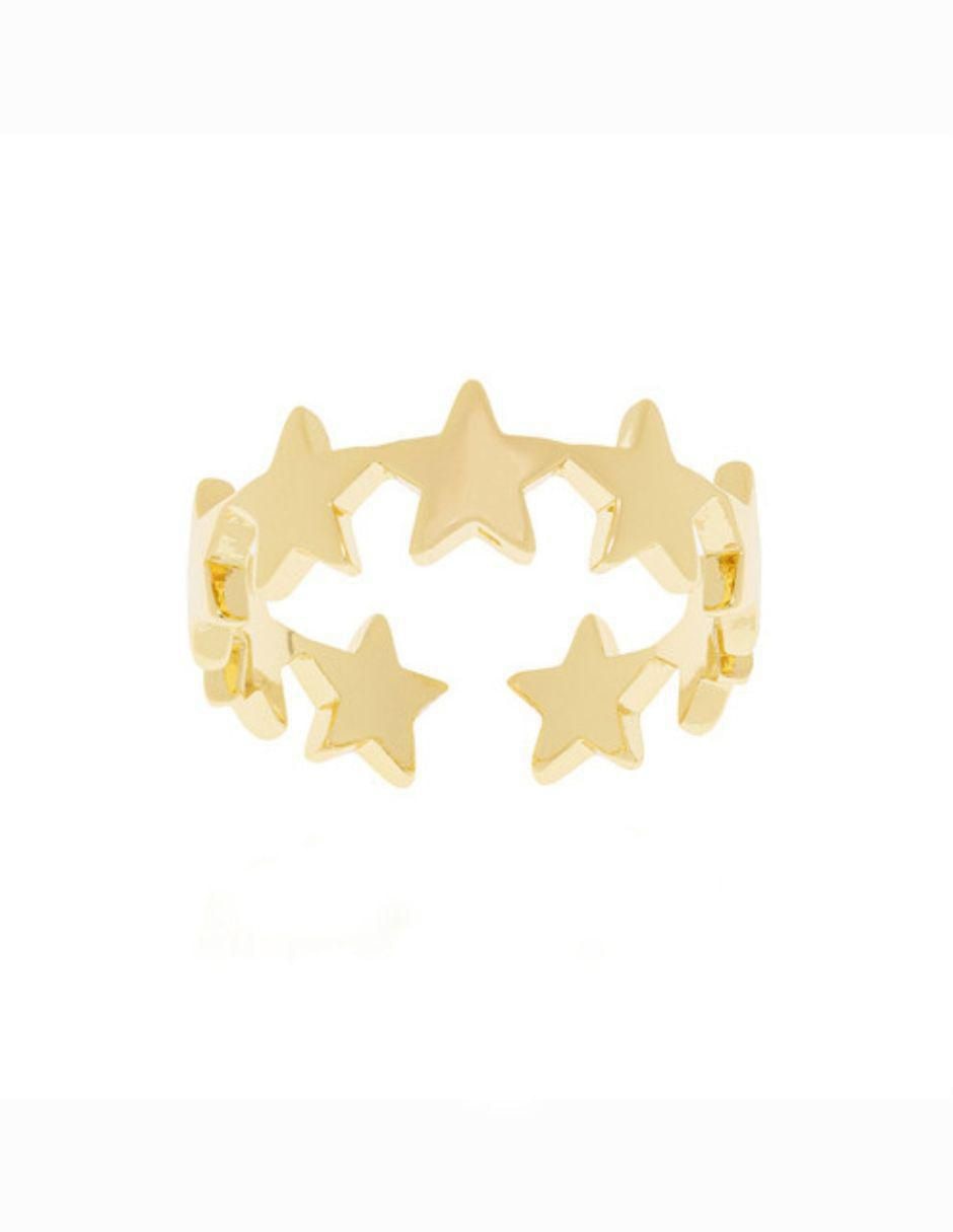 Anillo de estrella baño de oro 3
