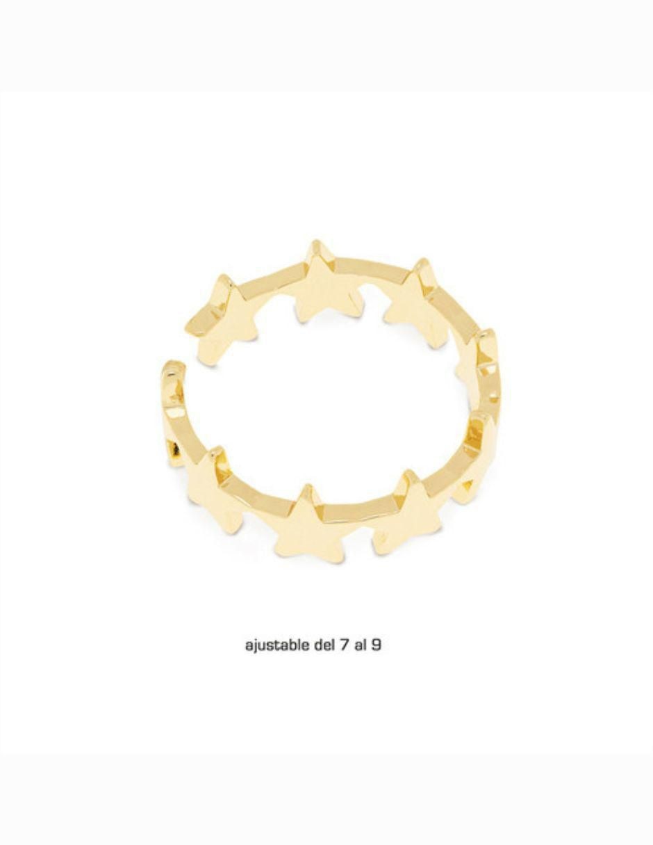 Anillo de estrella baño de oro 2