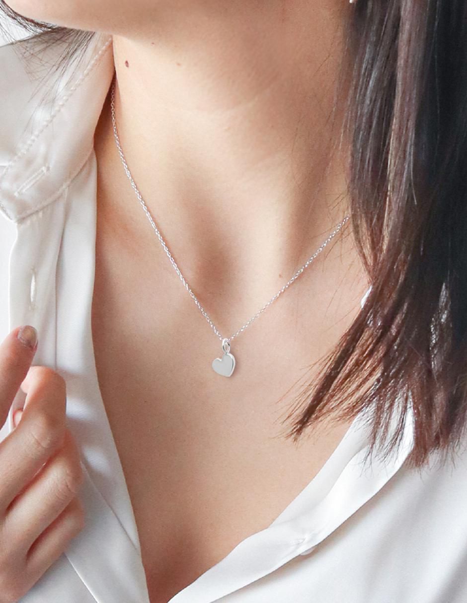 Collar de corazón Amore de plata P 925