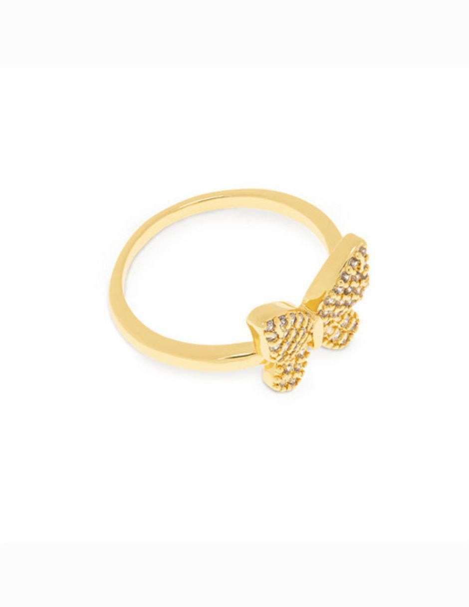 Anillo de mariposa zirconia baño de rodio Anillo de mariposa zirconia baño de rodio