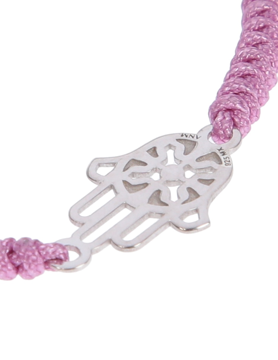 Pulsera de plata P 925 Mano de Fátima acabado pulido 2