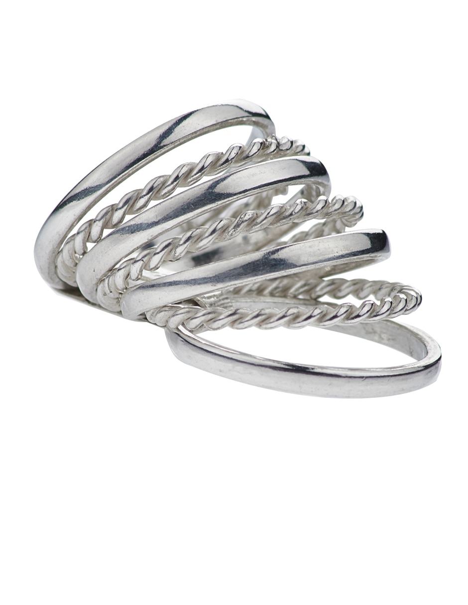 Anillo P 925 de plata brillante 2