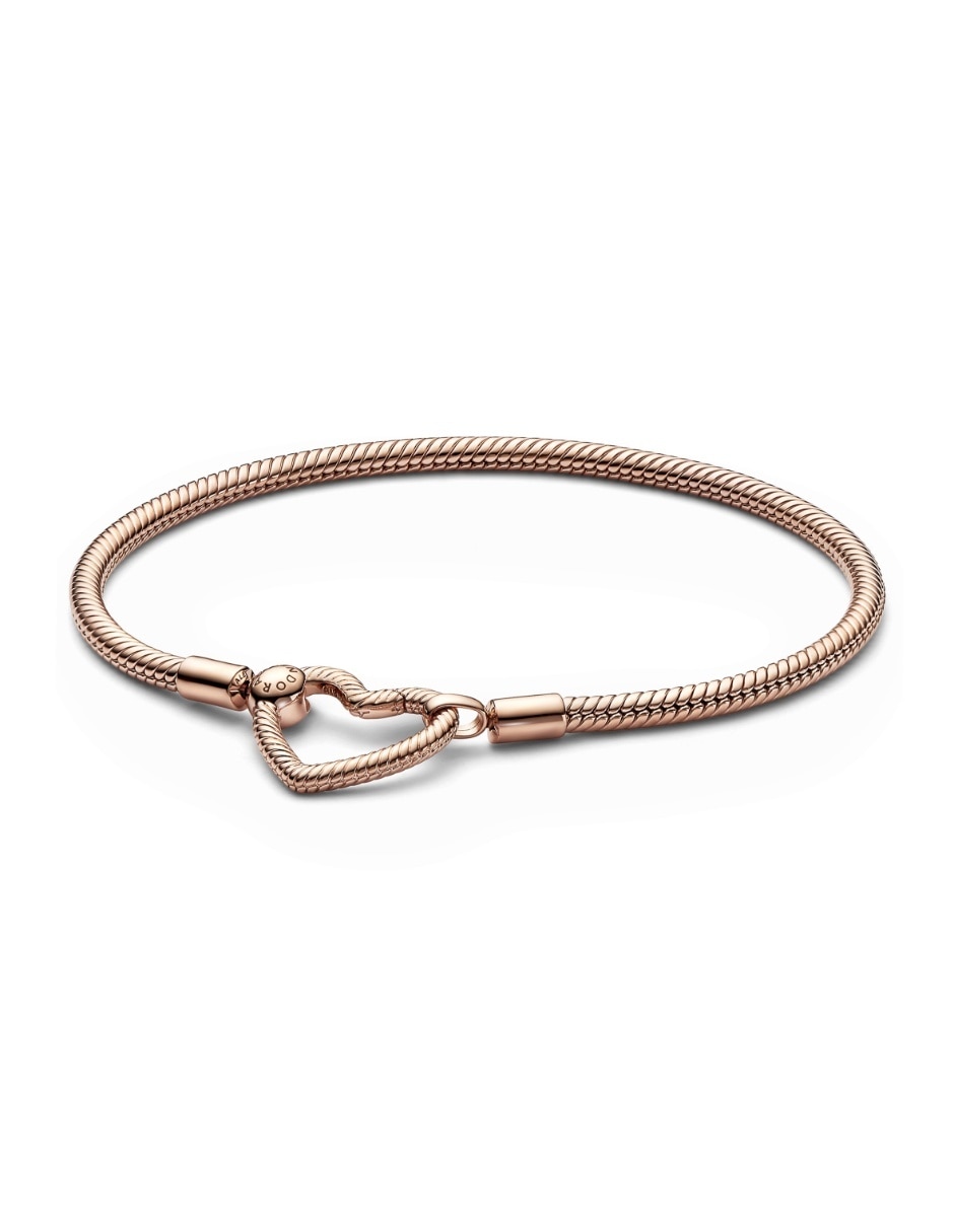 Brazalete de plata Signature acabado baño de oro rosa