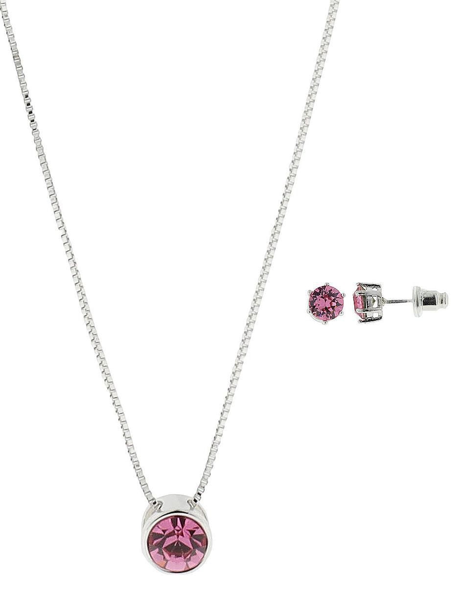 Aretes y collar circular cristal Aretes y collar circular cristal
