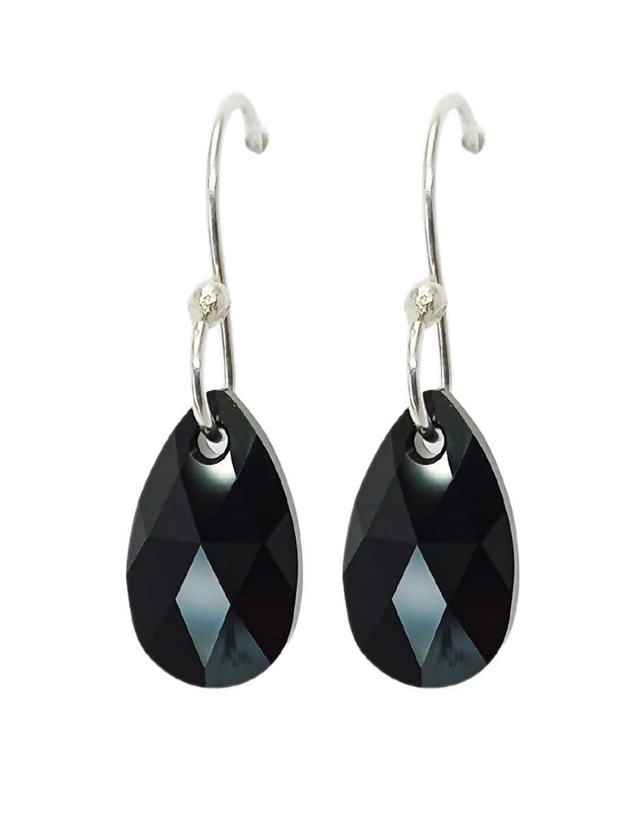 Aretes y collar de hoja Leaves de plata p 925 cristal 6
