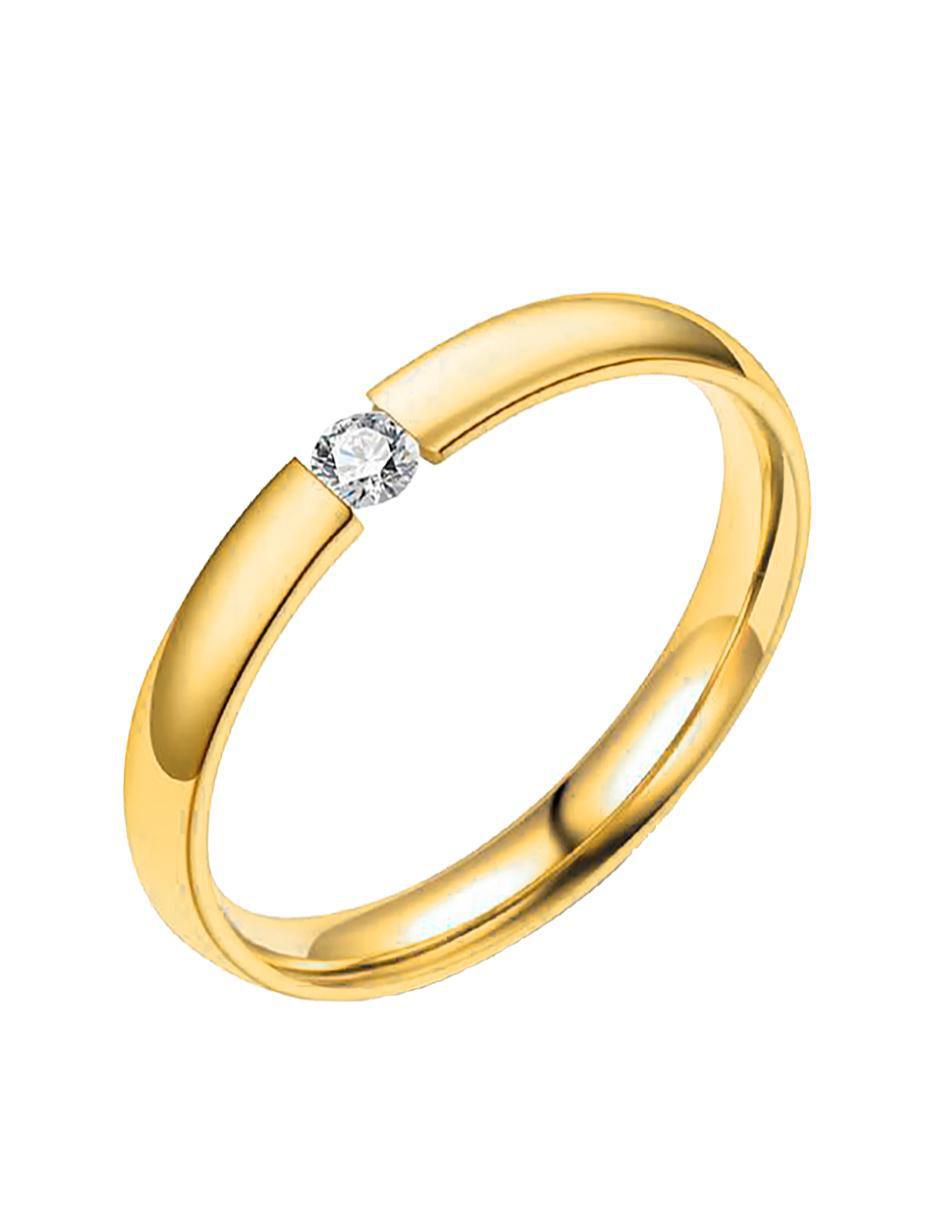 Anillo con gema redondo de plata zirconia brillante Anillo con gema redondo de plata zirconia brillante