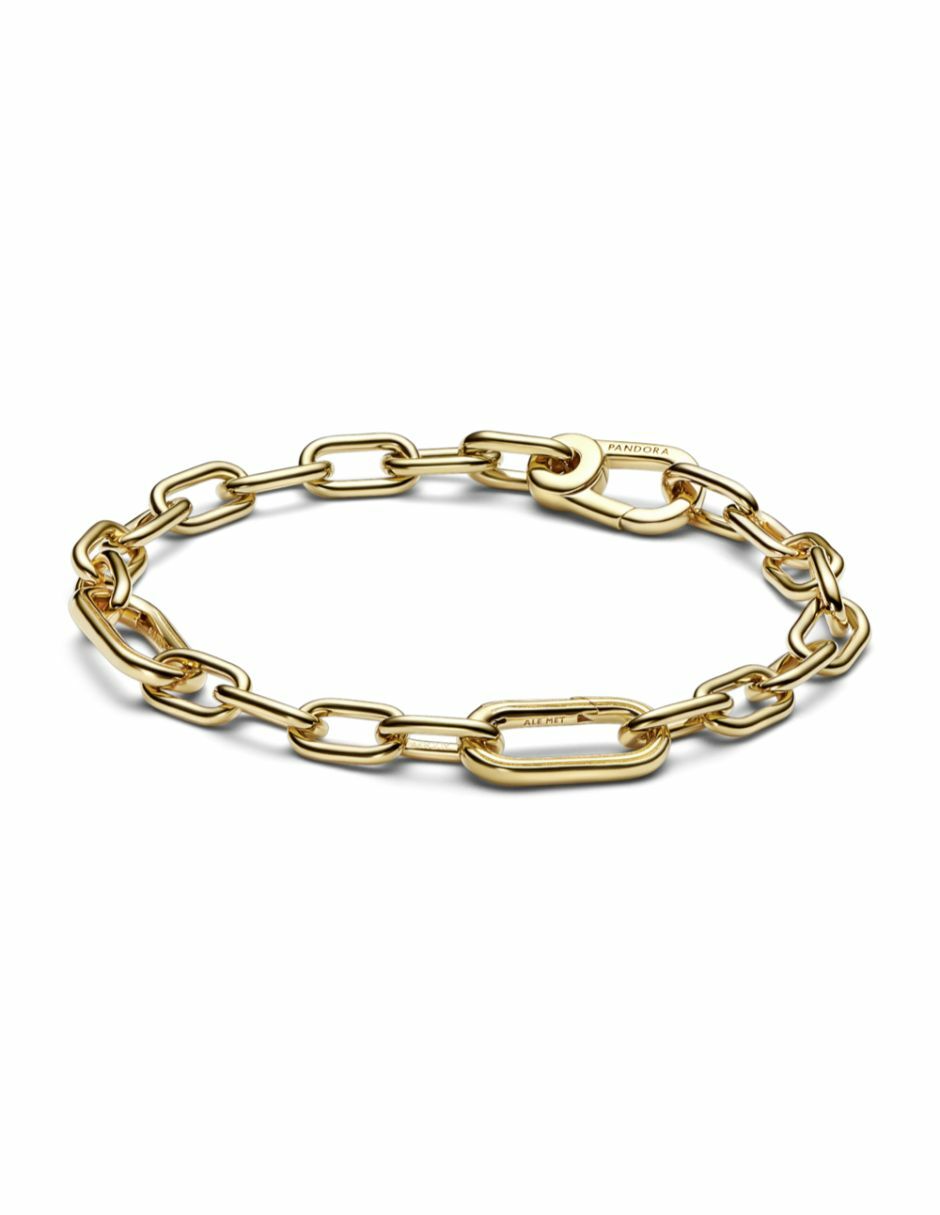 Pulsera de plata con zirconia cúbica acabado baño de oro