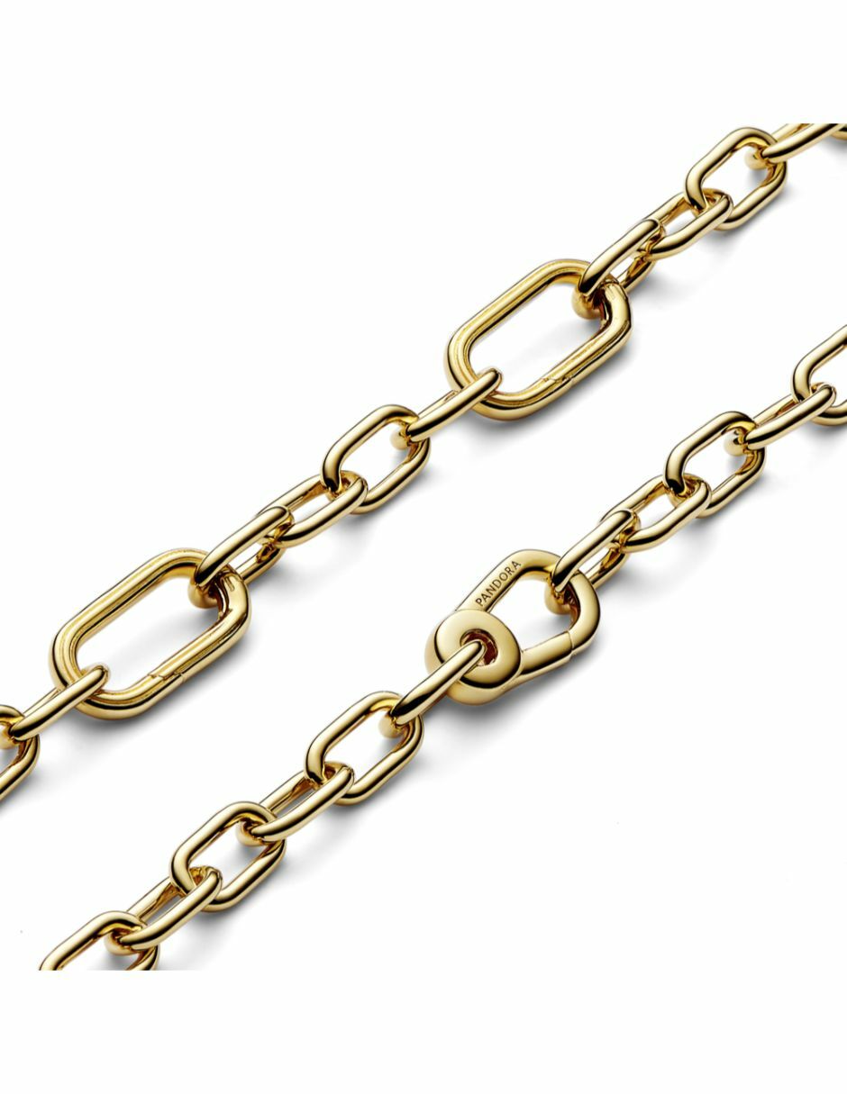 Pulsera de plata con zirconia cúbica acabado baño de oro 2