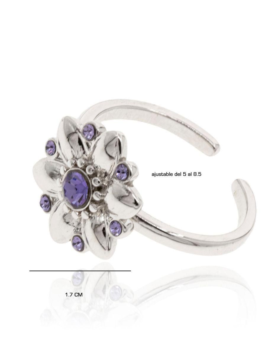Anillo de flor Flores swarovski brillante