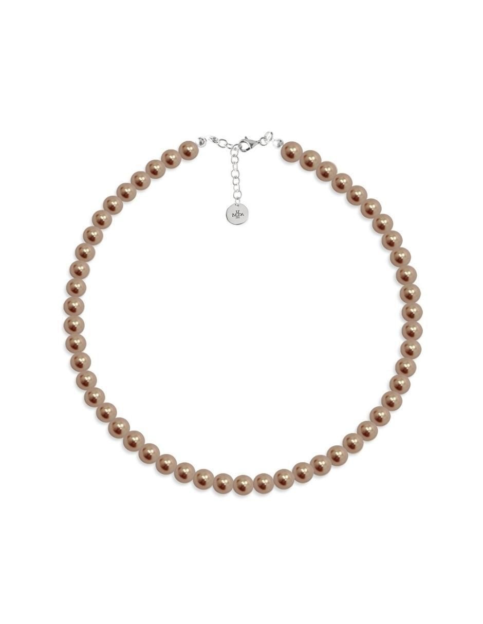 Aretes, collar y pulsera redonda Pearls de plata p 925 cristal 3