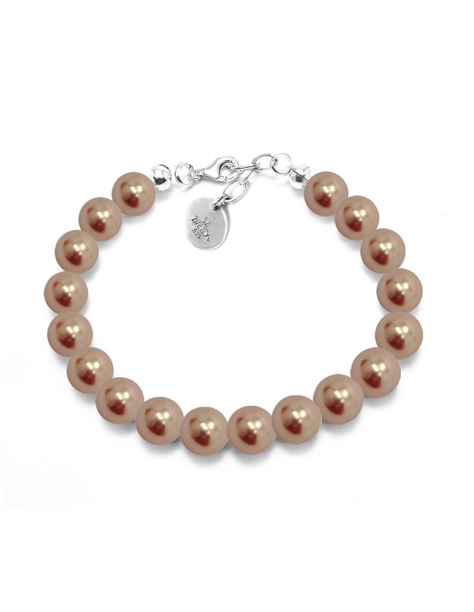 Aretes, collar y pulsera redonda Pearls de plata p 925 swarovski 5