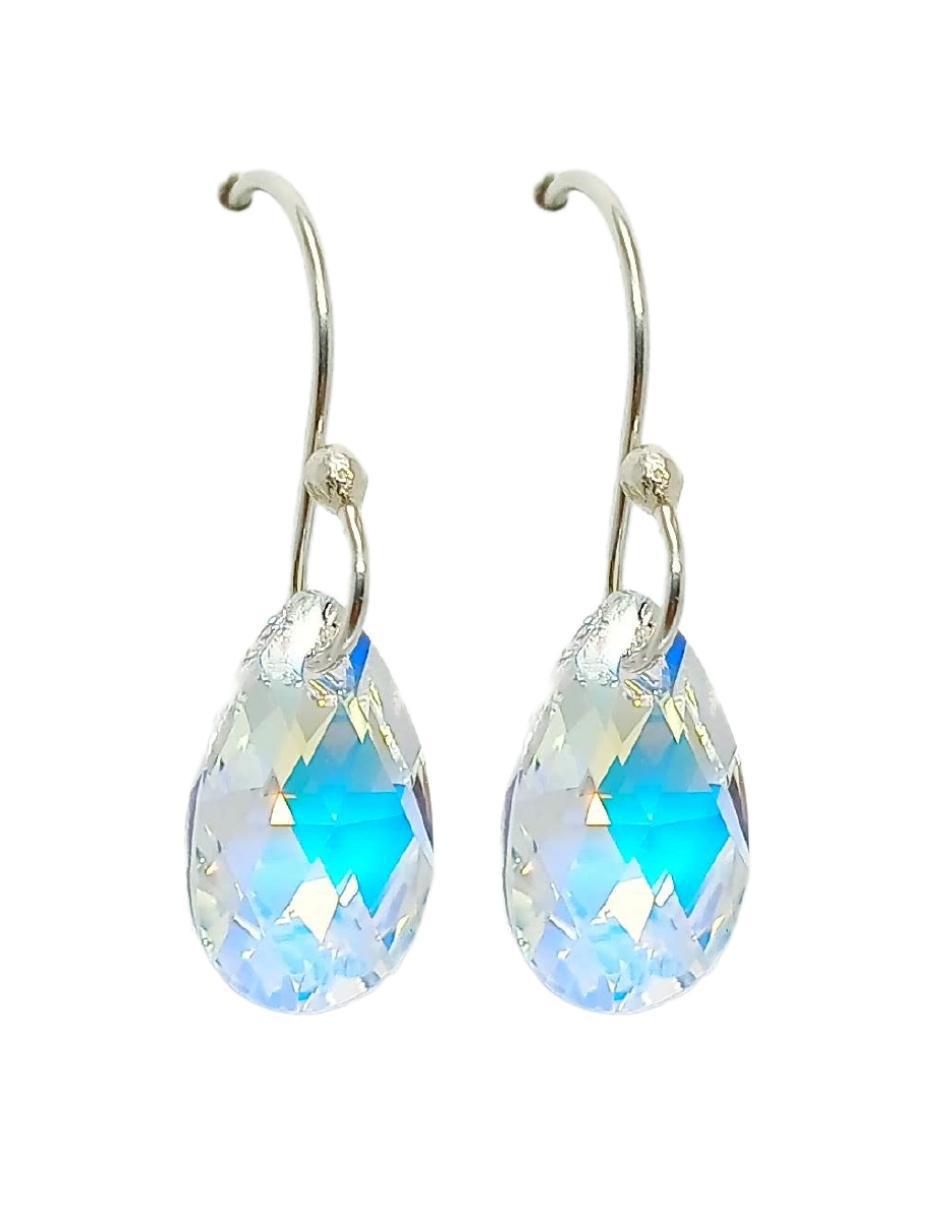 Aretes y collar de pera Pear de plata p 925 swarovski 3