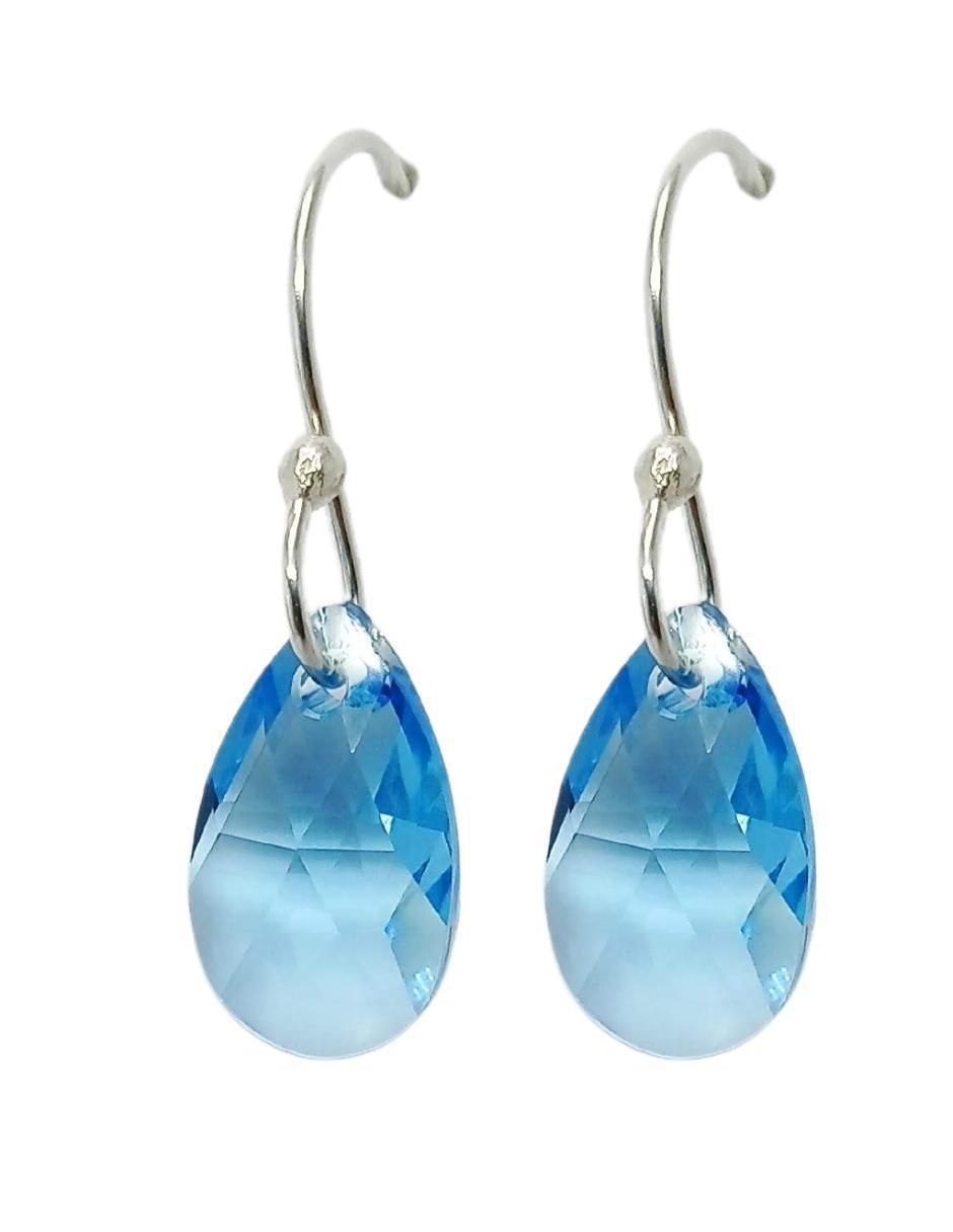 Aretes y collar de pera Zvezda Pear de plata p 925 swarovski 3