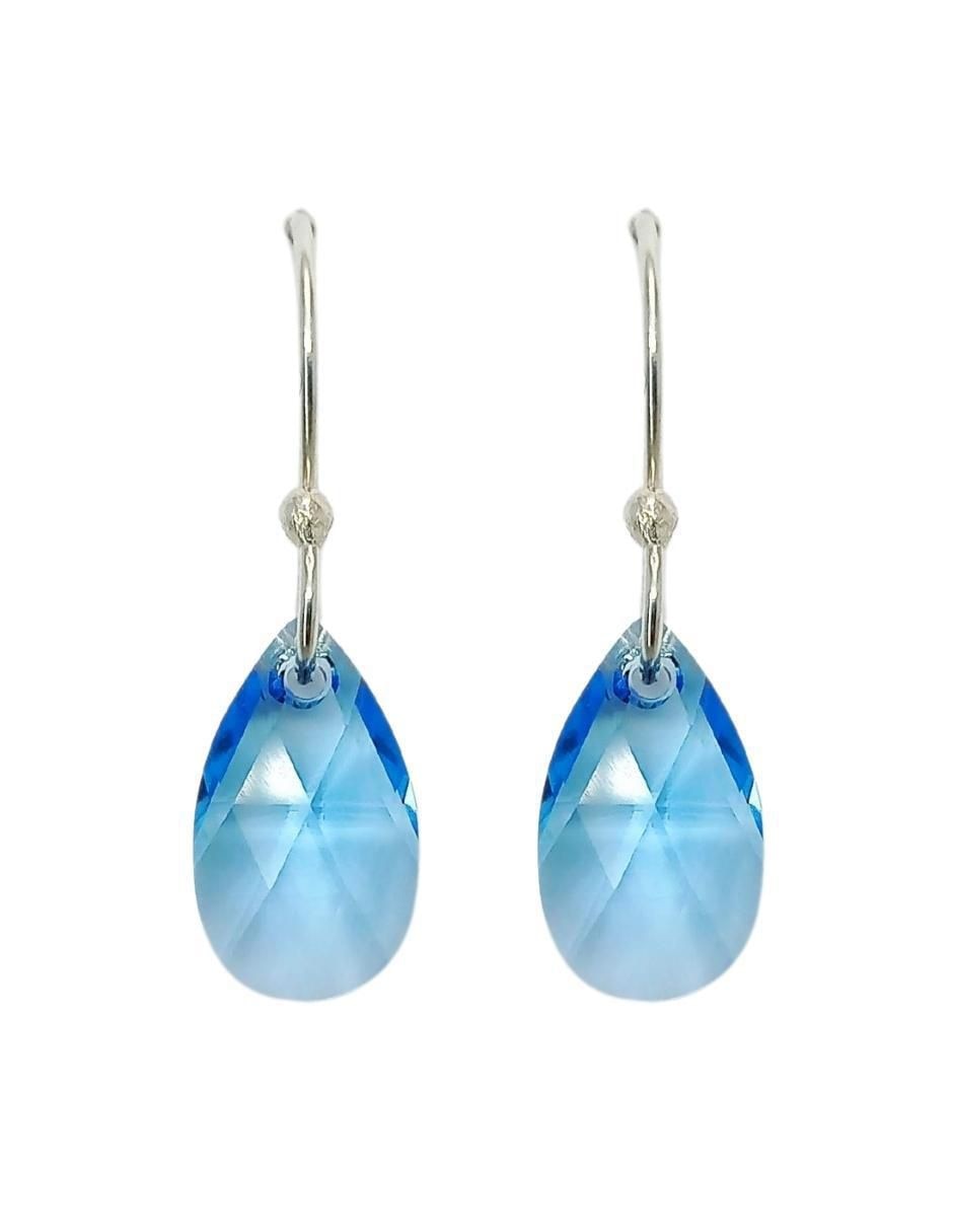 Aretes y collar de pera Zvezda Pear de plata p 925 swarovski 4