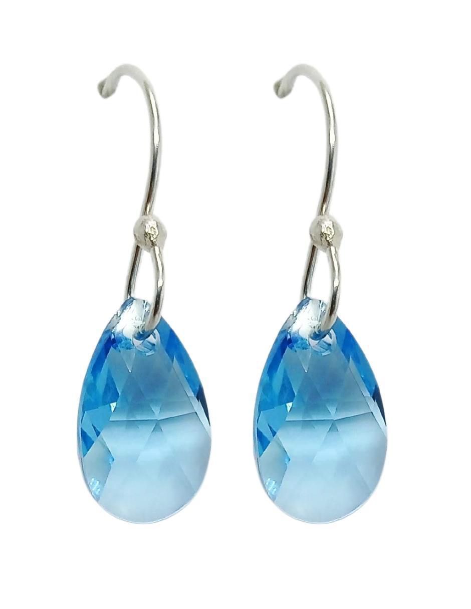 Aretes y collar de pera Zvezda Pear de plata p 925 swarovski 5