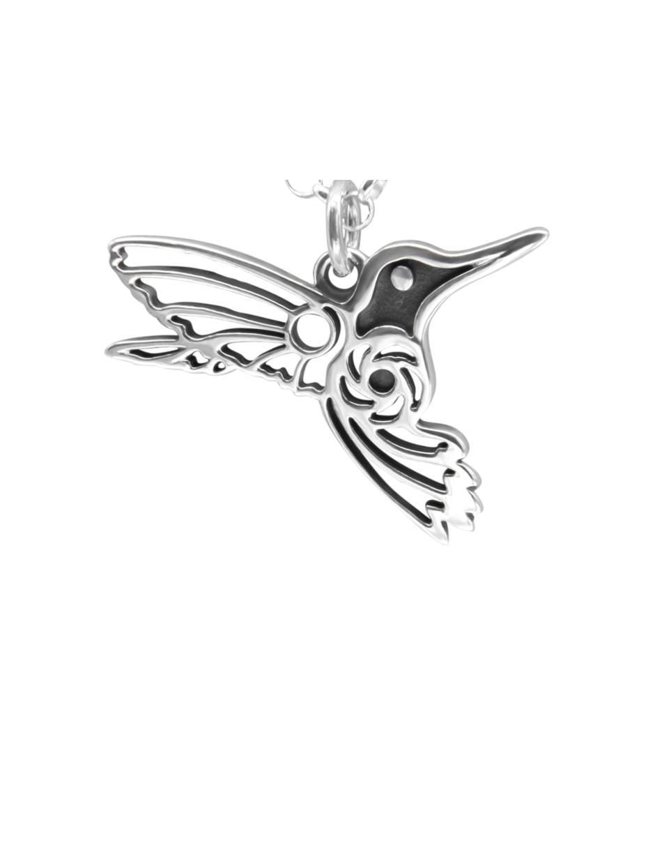 Collar de colibrí de plata P 925