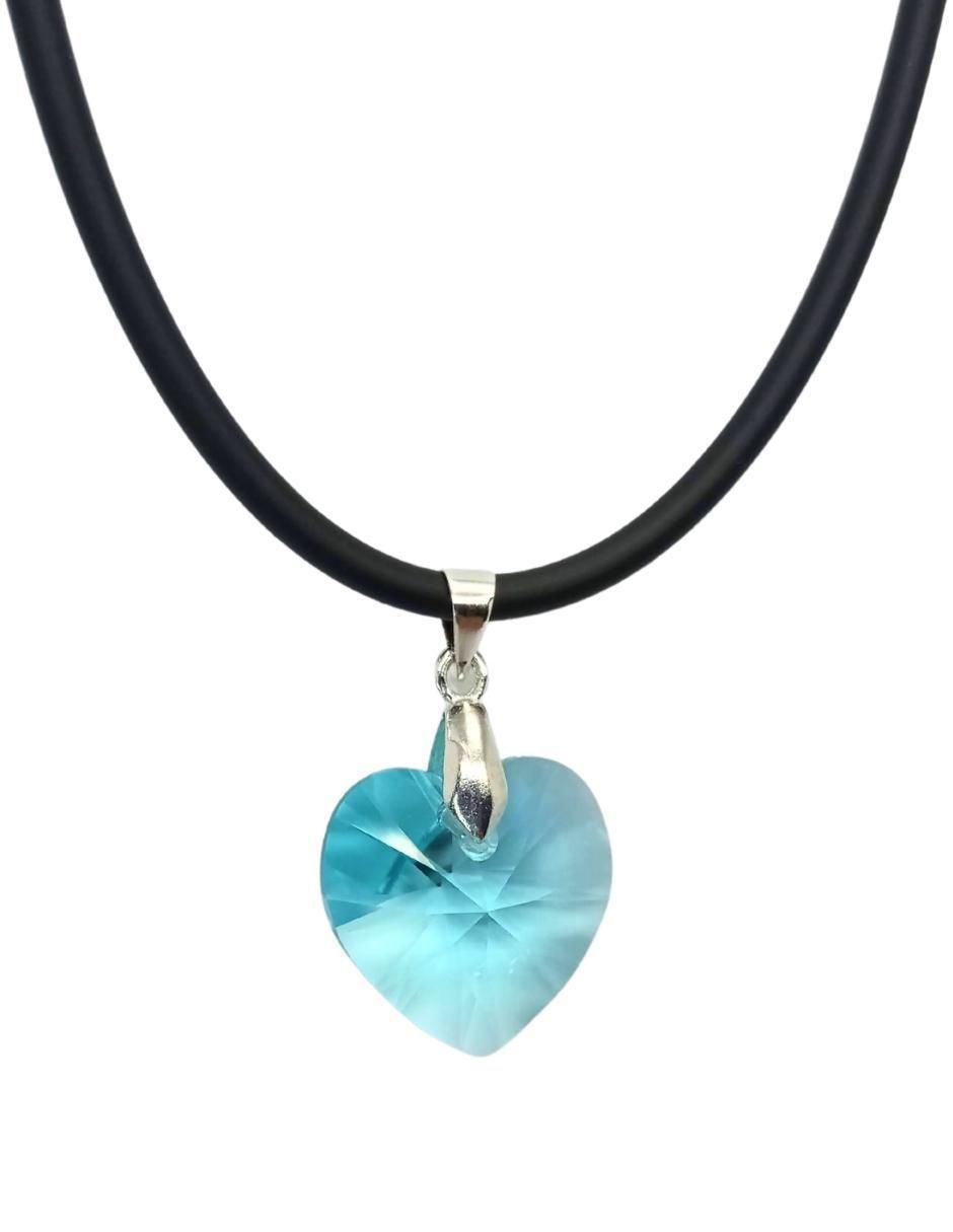 Aretes y collar de corazón Heart cristal 2