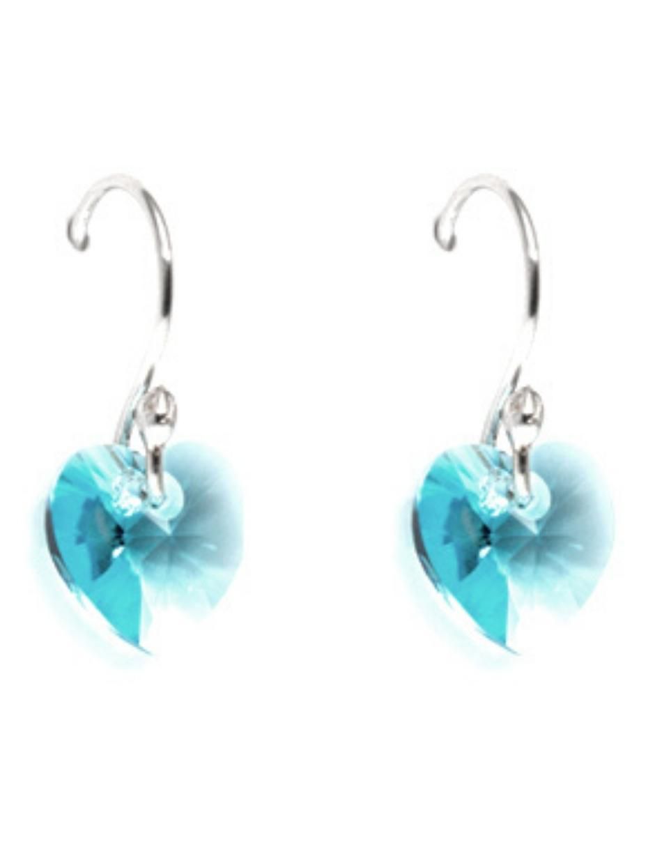 Aretes y collar de corazón Heart cristal 3