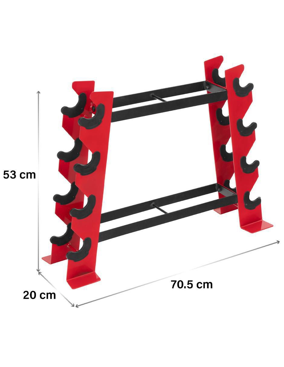 Rack de mancuernas 10 compartimentos 7
