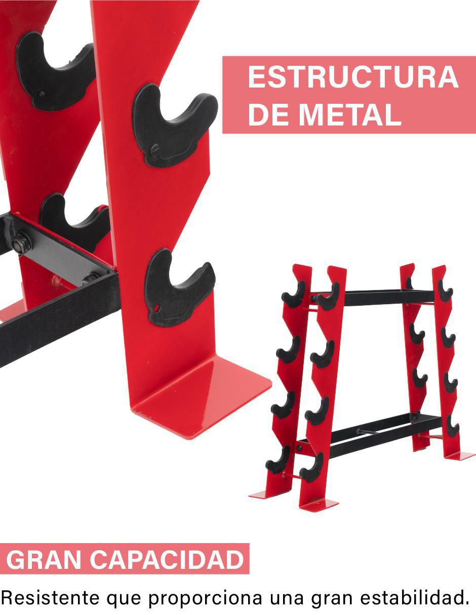 Rack de mancuernas 10 compartimentos 6