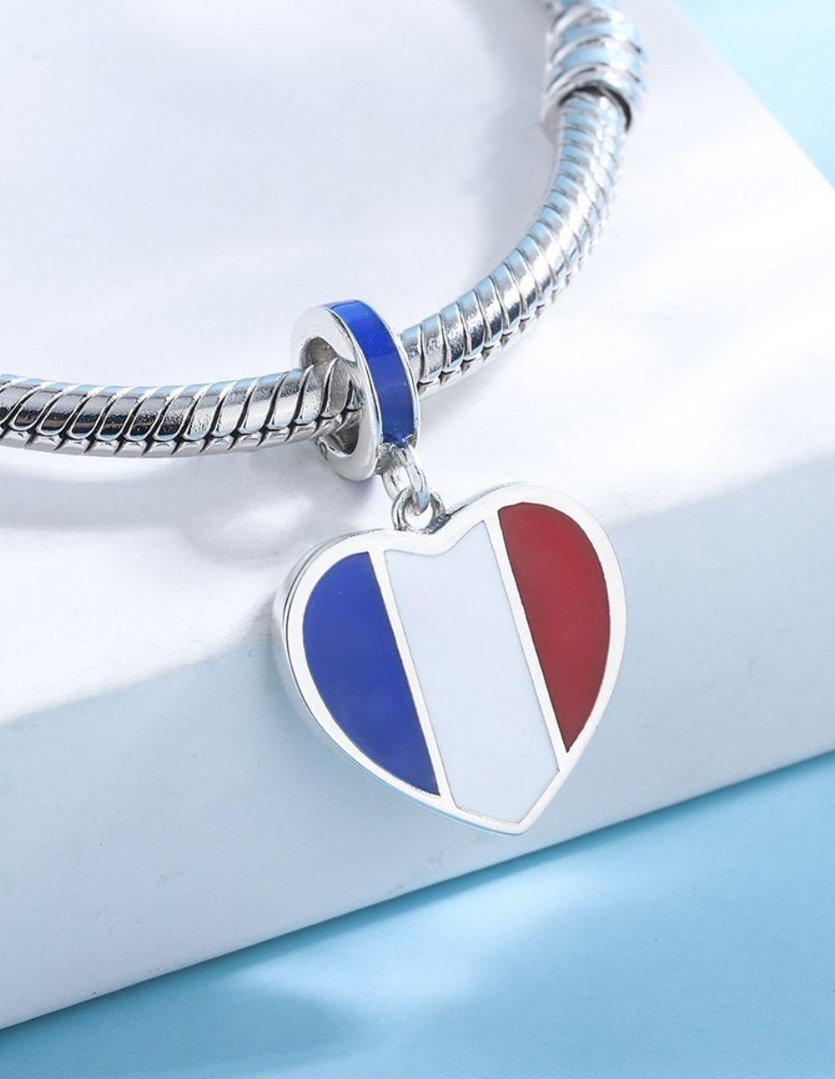 Charm de corazón Mayfer Joyería mundial de plata P 925