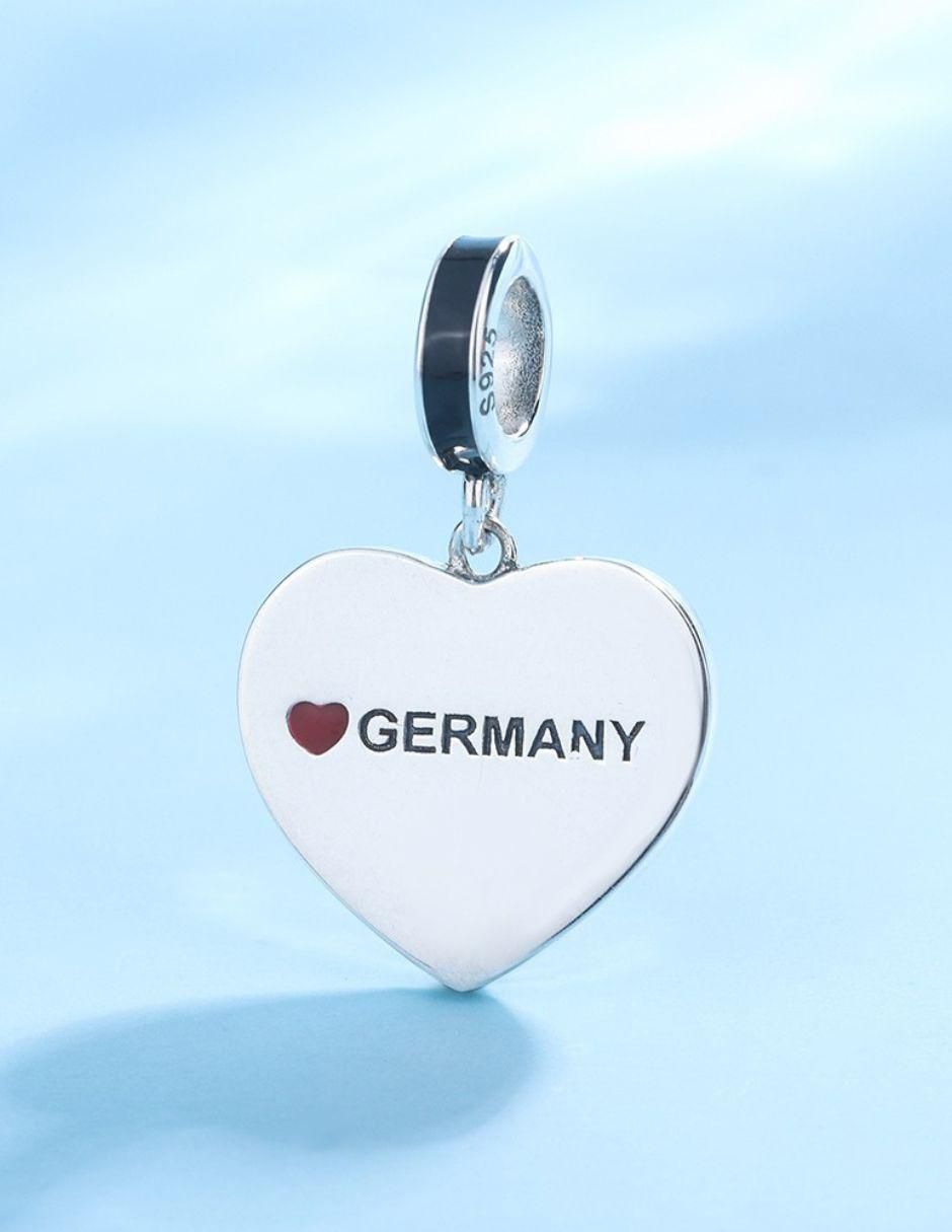 Charm de corazón Mayfer Joyería mundial de plata P 925