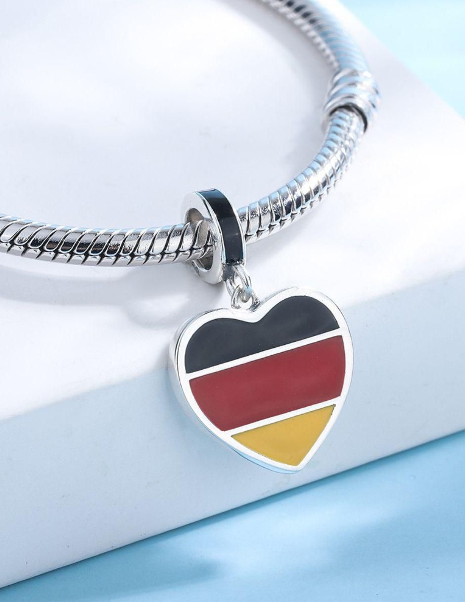 Charm de corazón Mayfer Joyería mundial de plata P 925