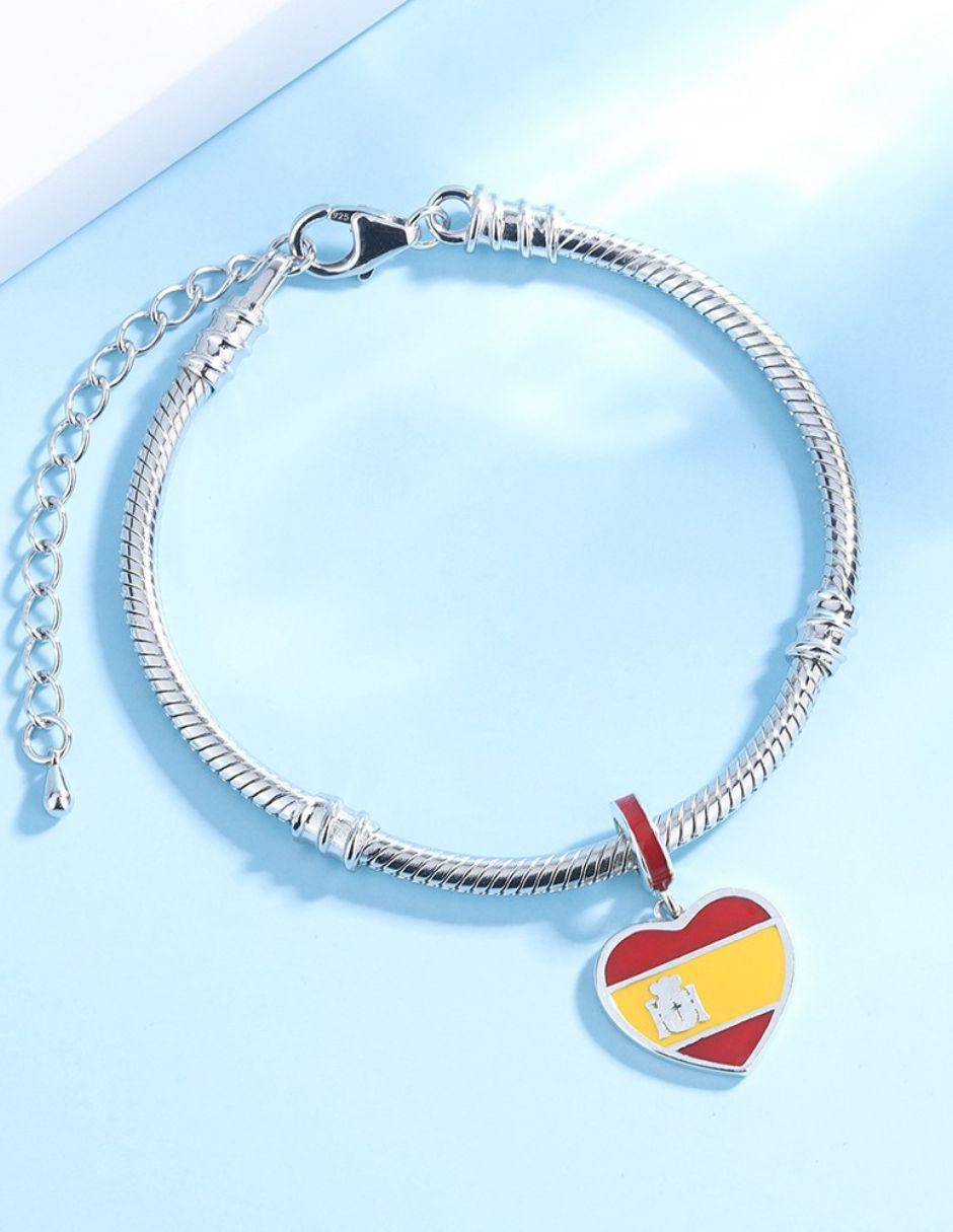 Charm de corazón Mayfer Joyería mundial de plata