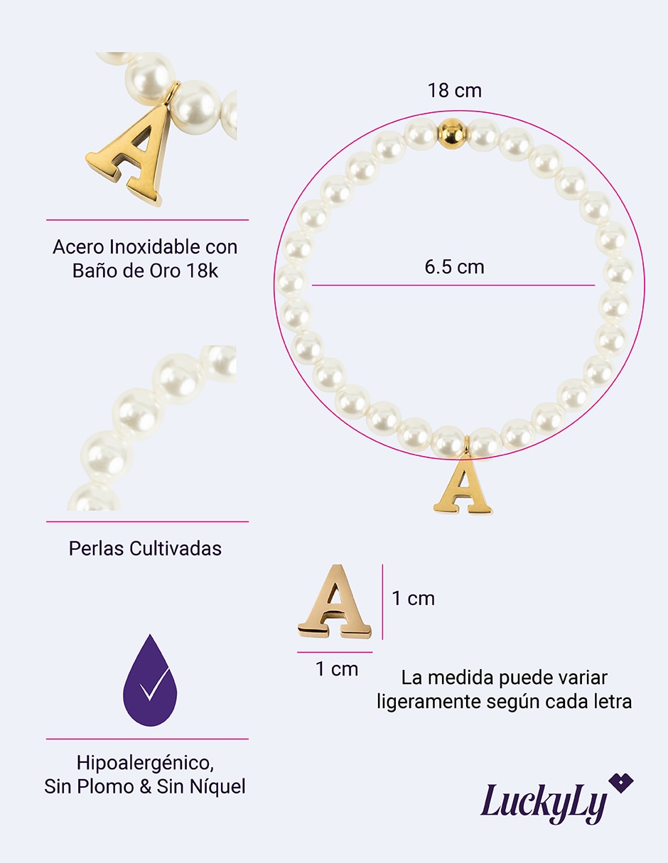 Pulsera con acabado baño de oro 6