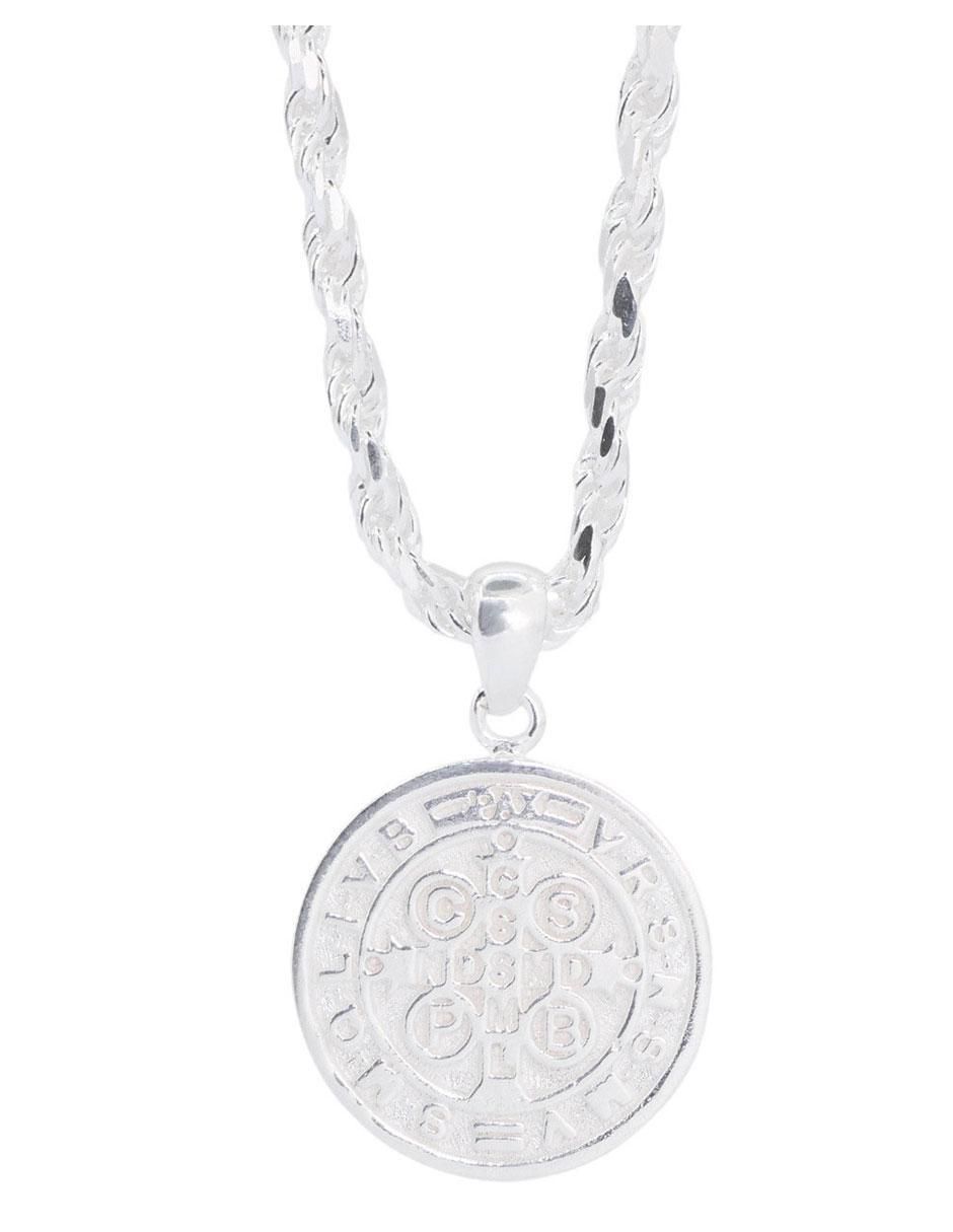 Collar con dije circular de plata P 925