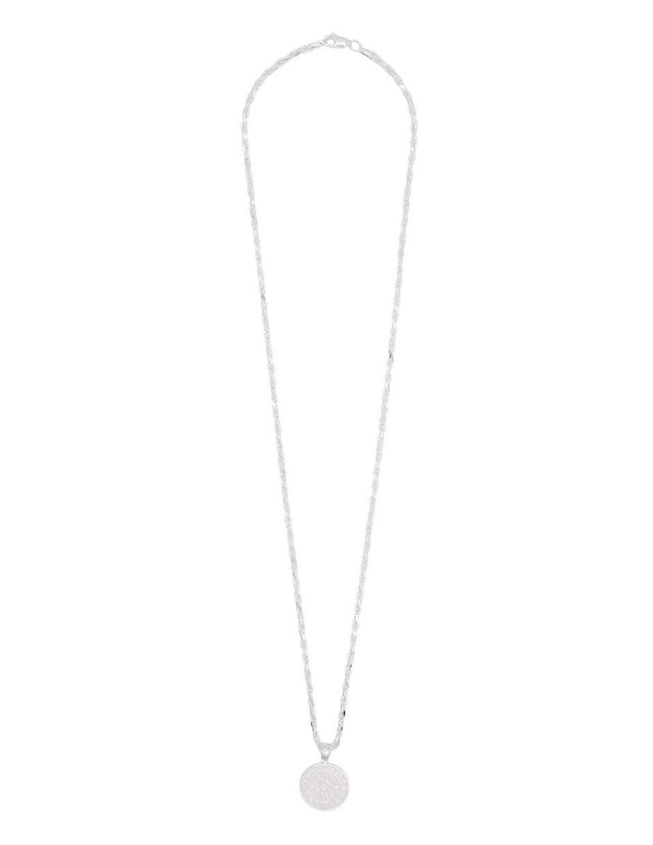 Collar con dije circular de plata P 925 3