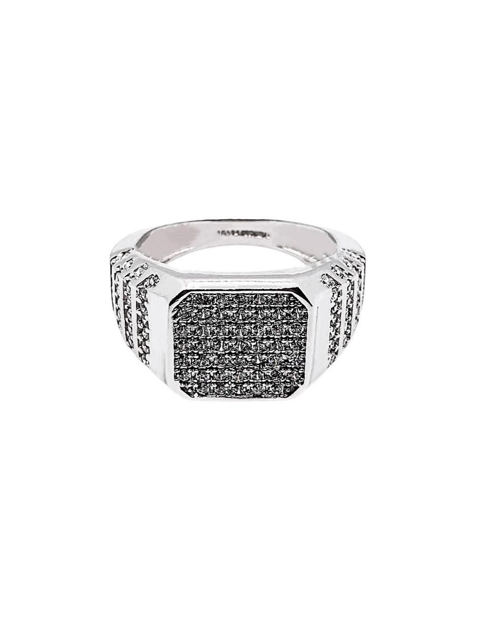 Anillo P 925 de plata zirconia pavé