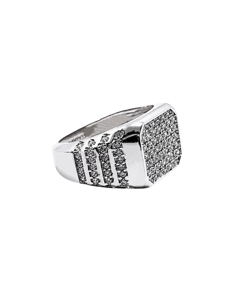 Anillo P 925 de plata zirconia pavé