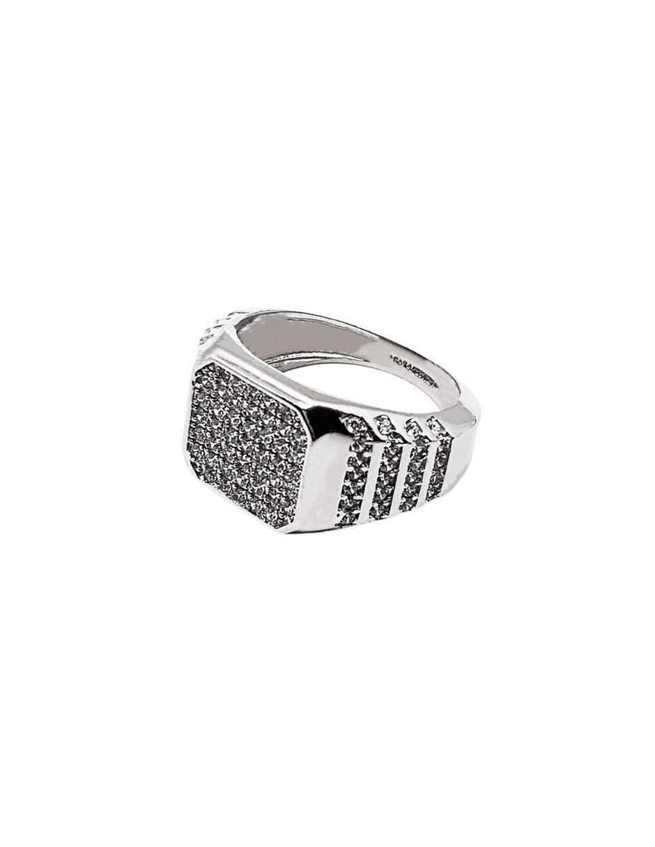 Anillo P 925 de plata zirconia pavé