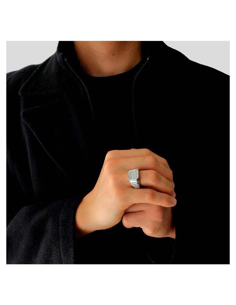 Anillo P 925 de plata zirconia pavé