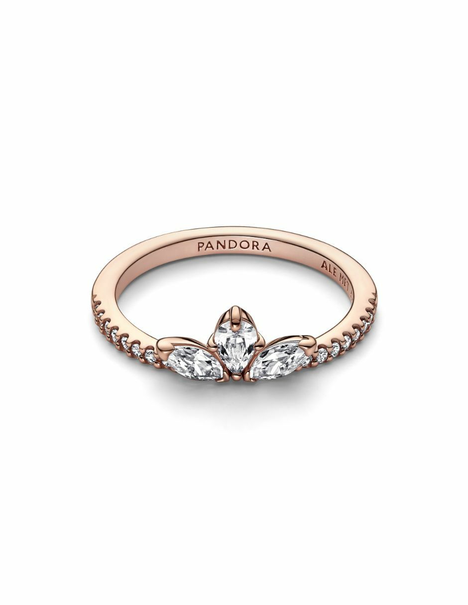 Anillo Timeless de plata 14 k zirconia cúbica baño de oro 2