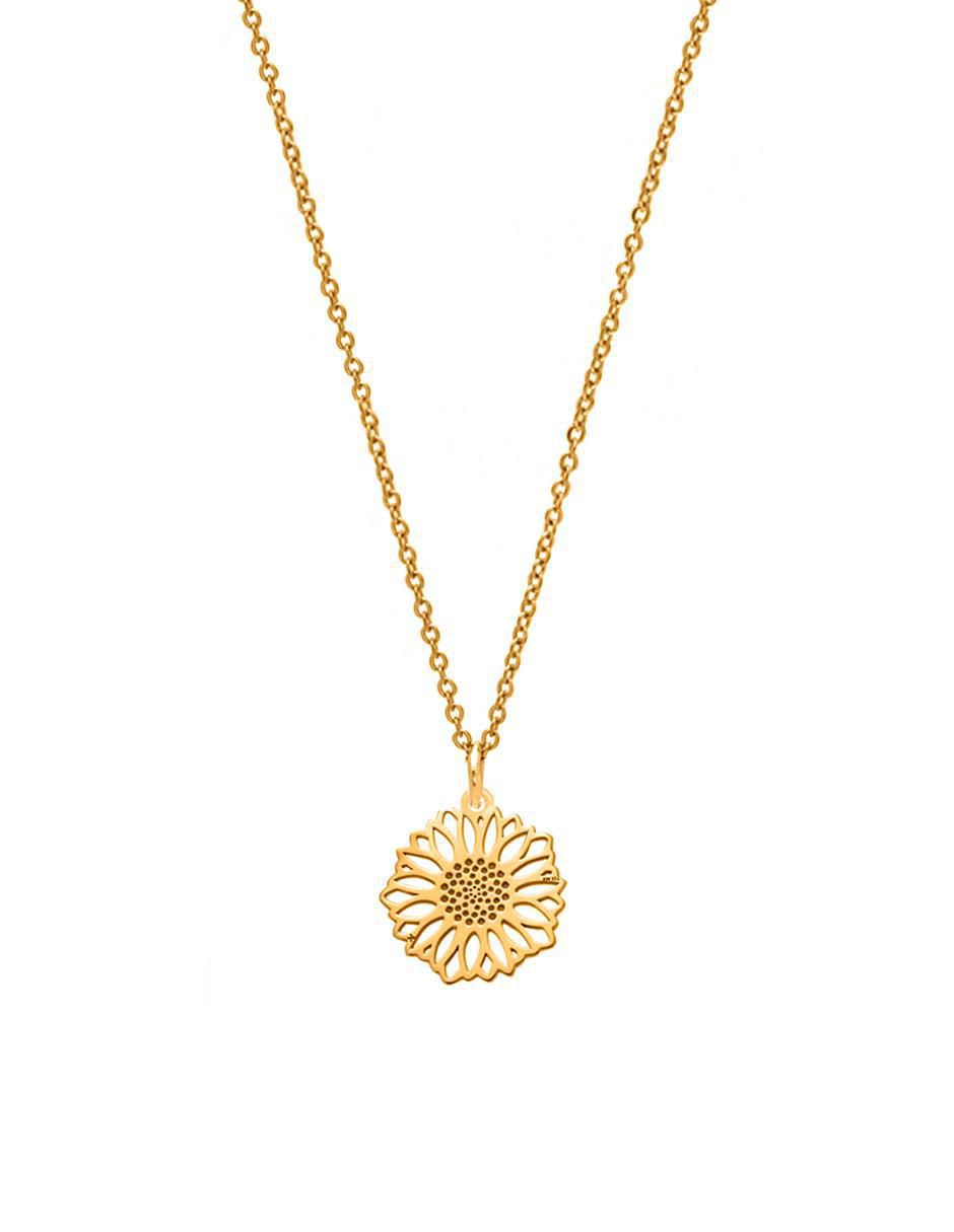 Collar Girasoles de plata con acabado baño de oro P 925 2